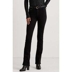 Lauren Ralph Lauren Women Comfort Stretch Bootcut Jeans Black Petite Size 12P